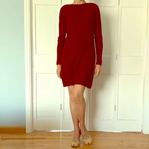 The Limited deep red sweater dress